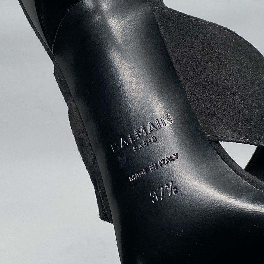 Balmain Uma Mules In Suede Leather size 37.5 - Picture 15 of 15